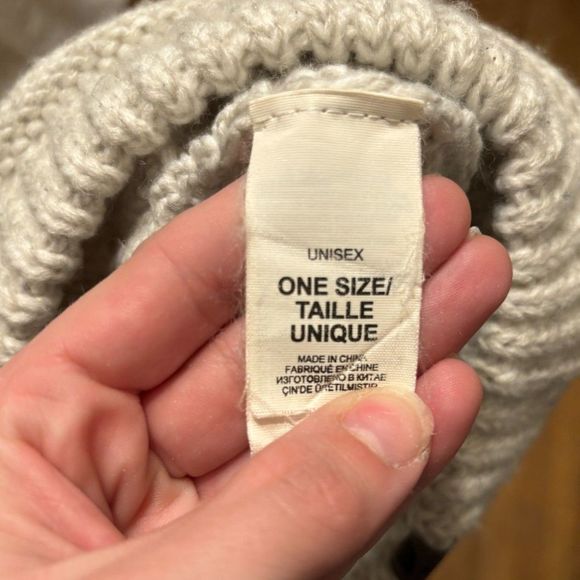 Unisex The North Face White Knit Beanie - One Size - Picture 4 of 4